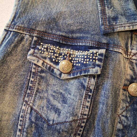 Back In The Saddle Blue Denim Vest Women's Size 2X - Picture 6 of 16